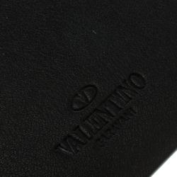 Valentino Black/Off White Leather Name Tag Bag Charm