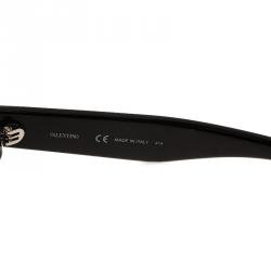 مملوكة مسبقًا Valentino Black Rockstud Oversized Square Sunglasses 