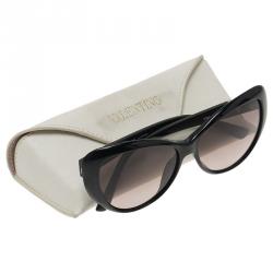 Pre Owned Valentino Black V625S Cat Eye Sunglasses