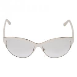 Pre Owned Valentino White V104S Cat Eye Sunglasses