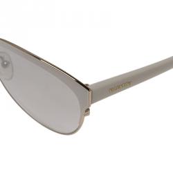 Pre Owned Valentino White V104S Cat Eye Sunglasses