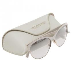 Pre Owned Valentino White V104S Cat Eye Sunglasses