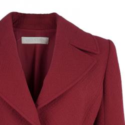 Pre Owned Valentino Red Quilted Jacket M