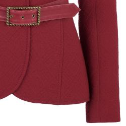 Pre Owned Valentino Red Quilted Jacket M