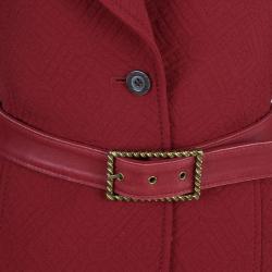 Pre Owned Valentino Red Quilted Jacket M