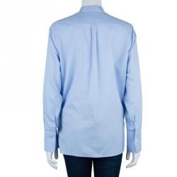 Pre Owned Valentino Light Blue Cotton Shirt M