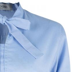 Pre Owned Valentino Light Blue Cotton Shirt M