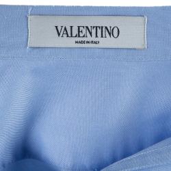 Pre Owned Valentino Light Blue Cotton Shirt M