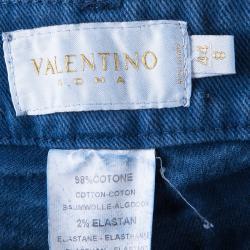 Pre Owned Valentino Blue Denim Jeans M