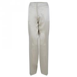 Pre Owned Valentino Beige Tailored Trousers M