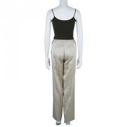Pre Owned Valentino Beige Tailored Trousers M