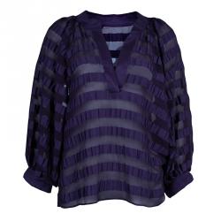 Pre Owned Valentino Purple Silk Top M