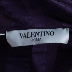 Pre Owned Valentino Purple Silk Top M