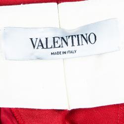 Pre Owned Valentino Red Tailored Trousers M