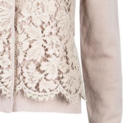 مملوكة مسبقًا Valentino Blush Lace Detailed Cardigan M