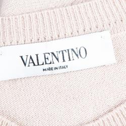 مملوكة مسبقًا Valentino Blush Lace Detailed Cardigan M