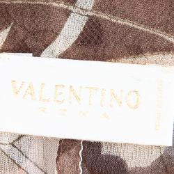 Pre Owned Valentino Brown Printed Top L