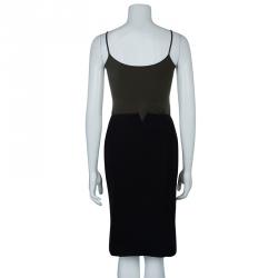 Pre Owned Valentino Black Satin Wool Skirt M