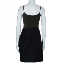 Pre Owned Valentino Black Cotton Knee Length Skirt M