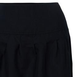Pre Owned Valentino Black Cotton Knee Length Skirt M
