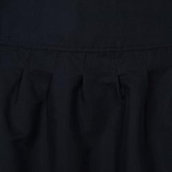 Pre Owned Valentino Black Cotton Knee Length Skirt M