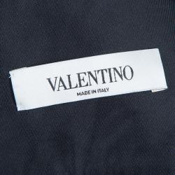 Pre Owned Valentino Black Cotton Knee Length Skirt M
