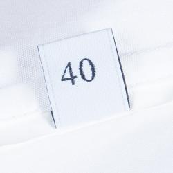 Pre Owned Valentino White Rose Detail Shirt S