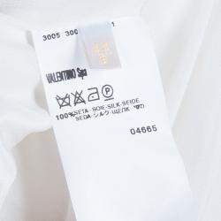 Pre Owned Valentino Cream Embellished Maxi Dress M