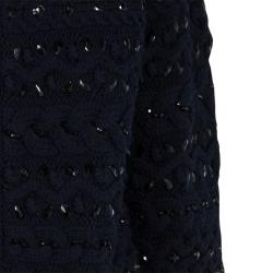 Pre Owned جاكيت فالنتينو أزرق كحلي صوف فليس مزخرف S