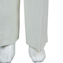Pre Owned Valentino Cream Lace Detail Trousers M
