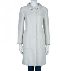 Valentino Metallic Cream Coat M