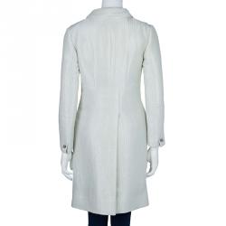Valentino Metallic Cream Coat M