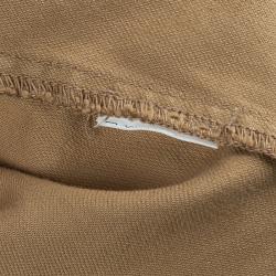 Pre Owned Valentino Dark Beige Criss-Cross Eyelet Detail Jacket M