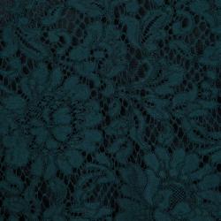 Pre Owned Valentino Dark Green Lace Overlay Knit Dress M