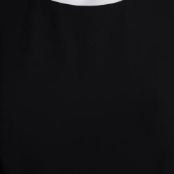 Pre Owned Valentino Black Knit Long Sleeve Maxi  Dress L