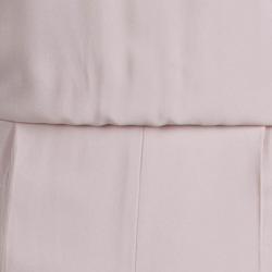 Pre Owned Valentino Pastel Pink Silk Long Sleeve Jumpsuit M