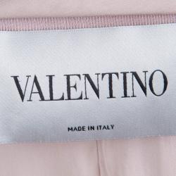 Pre Owned Valentino Pastel Pink Silk Long Sleeve Jumpsuit M