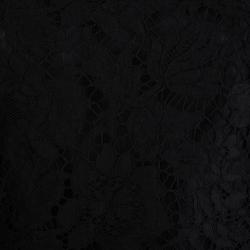 Pre Owned Valentino Black Lace Collar Detail Dress M
