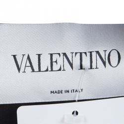 Pre Owned Valentino Black Lace Collar Detail Dress M