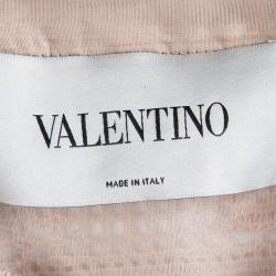 Pre Owned Valentino Pastel Pink Cut Out Detail Cropped Jacket L