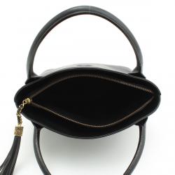Pre Owned Valentino Black Leather Vintage Satchel Bag