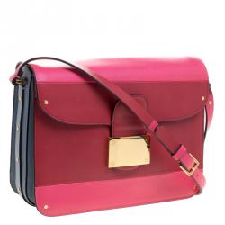 Pre Owned Valentino Multicolor Leather Rivet Shoulder Bag