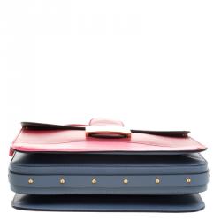 Pre Owned Valentino Multicolor Leather Rivet Shoulder Bag