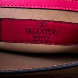 Pre Owned Valentino Multicolor Leather Rivet Shoulder Bag