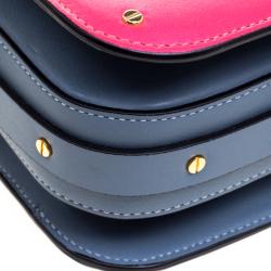 Pre Owned Valentino Multicolor Leather Rivet Shoulder Bag