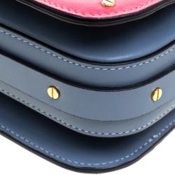 Pre Owned Valentino Multicolor Leather Rivet Shoulder Bag