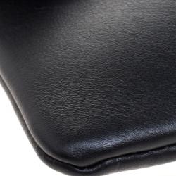 Pre Owned Valentino Black Leather Rockstud Clutch Bag