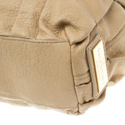 Pre Owned Valentino Beige Leather Maison Pintucked Tote