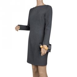 Pre Owned Valentino Black Leather Wristlet Bracelet Clutch