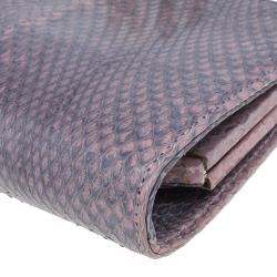 مملوكة مسبقًا Valentino Purple Python Chain Shoulder Bag